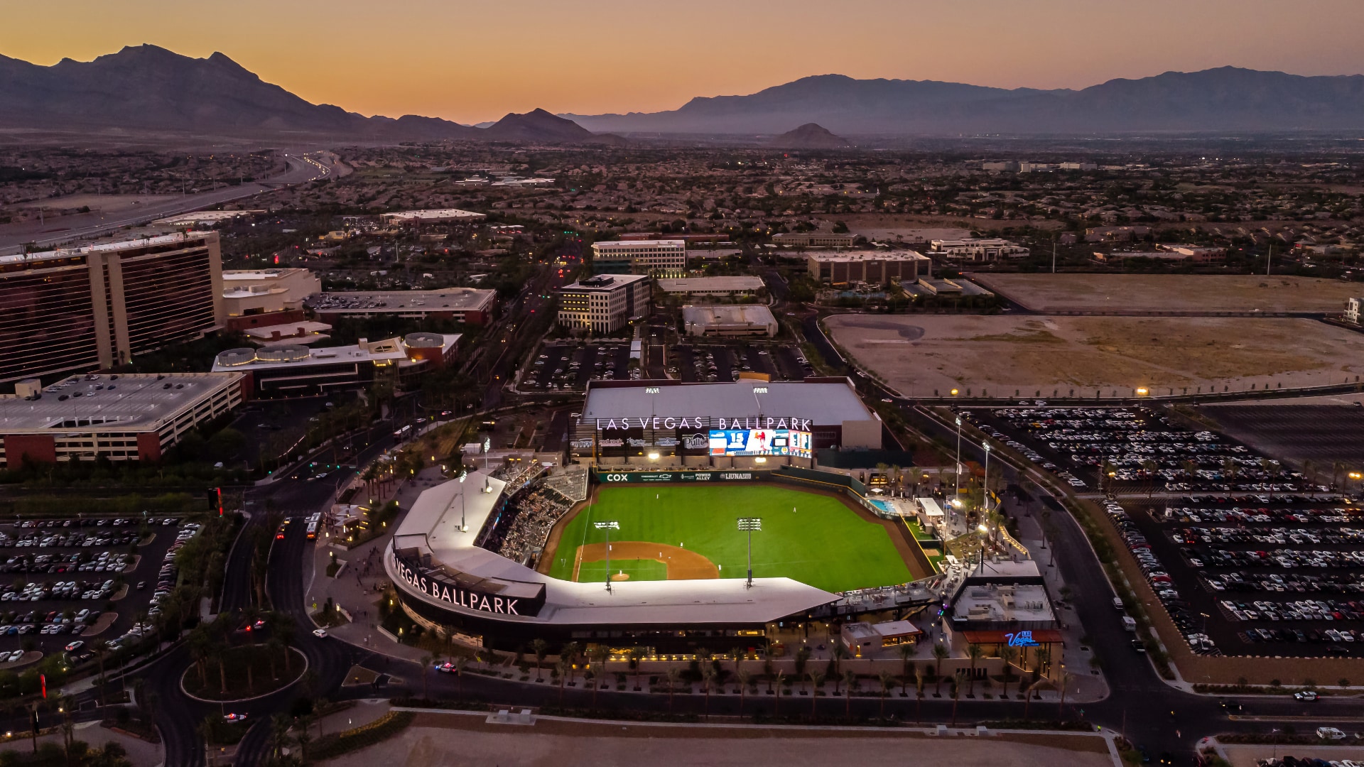 Aerial view of the Las Vegas Ballpark