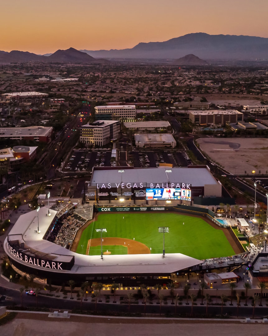 Aerial view of the Las Vegas Ballpark